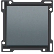 Afbeelding van Niko Pure alu steel grey, afwerking voor enkelvoudige schakelaar of drukknop