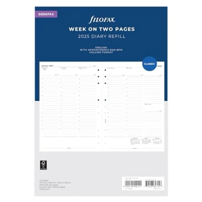 Afbeelding van Filofax Deskfax Weekplanner 2025 met afspraak in het Engels