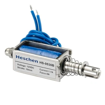 Afbeelding van Heschen Solenoïde Elektromagneet HS 0530B DC12V 5N 10mm Slag Push Pull Type Open Frame