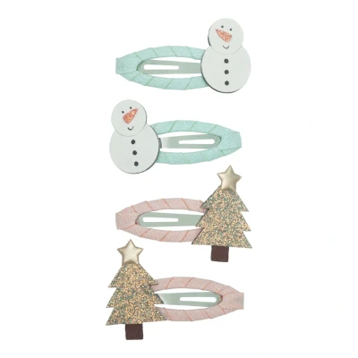 Afbeelding van Mimi &amp; lula haarspeldjes snowman 4st