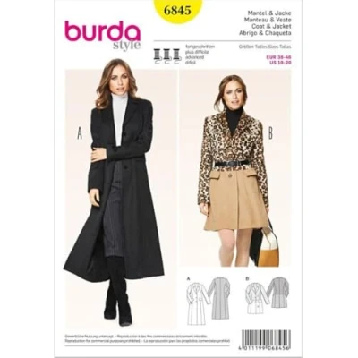 Afbeelding van Burda Naaipatroon 6845 Mantel en Jas