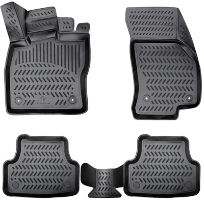 Afbeelding van Elmasline 3D rubberen matten set voor Mercedes A klasse W177 bouwjaar 2018 2024 extra hoge rand van 5 cm vloermataccessoires