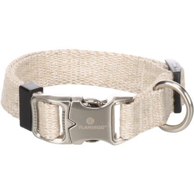 Afbeelding van Linnen halsband hond beige