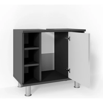 Afbeelding van Vicco Wastafelonderkast Fynn, Antraciet/Antraciet, 60 x 54 cm