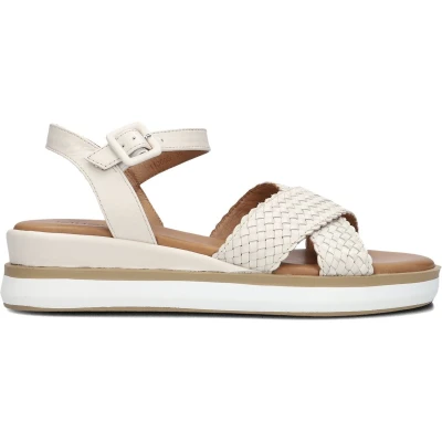 Afbeelding van Inuovo Sandalen, Dames, Maat: 37, Beige Leer