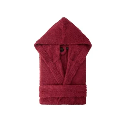 Image de Top Towel Elegant Peignoir pour femme et homme, 100% coton, 500 g/m², avec capuche ou sans capuche, doux absorbant douche, spa piscine, bordeaux, XL