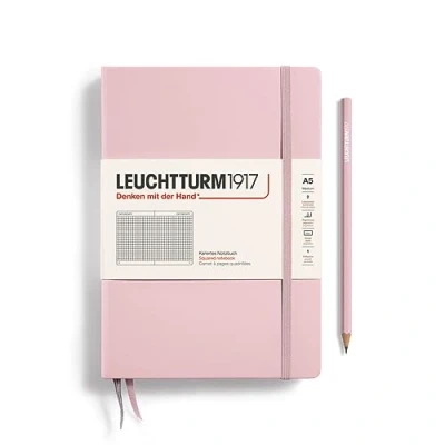 Afbeelding van Leuchtturm notitieboek medium pastel roze ruit