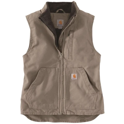 Afbeelding van Carhartt Damen Weste Sherpa Lined Mock Neck Vest Taupe Grey S