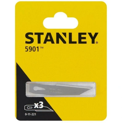 Image de STANLEY 0 11 221 Couteau de rechange pour hobby 5901 sur carte (3 pcs)