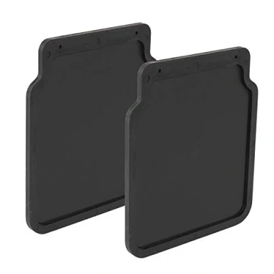 Afbeelding van 2 stuks universele rubberen slabbetjes, 23 x 20 cm, zwart