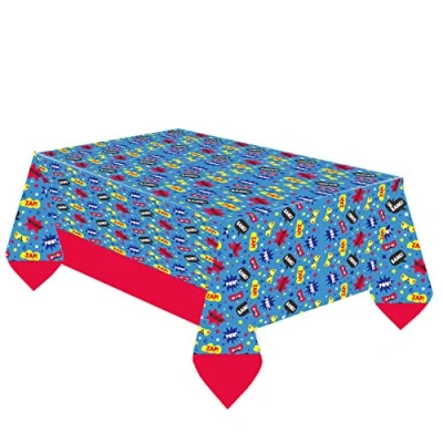 Afbeelding van Superhelden Slogan Tafelkleed 120x180cm per stuk