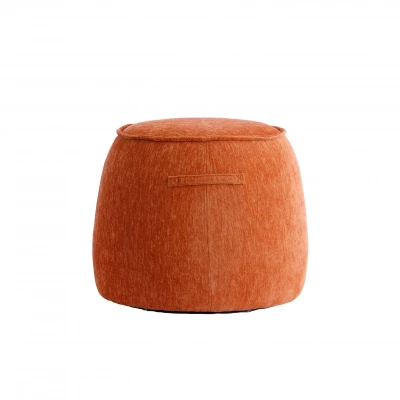 Afbeelding van Light&amp;living Poef Ø50x40 cm SIBIU oranje