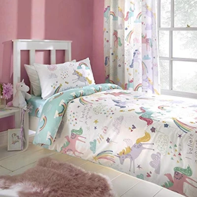 Afbeelding van Bedlam Rainbow Unicorn Beddengoed, meerkleurig, 2 delig, eenpersoonsbed