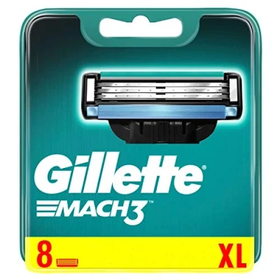 Afbeelding van Gillette Mach3 Scheermesjes 8 reservemesjes voor nat scheerapparaat heren met 3 messen