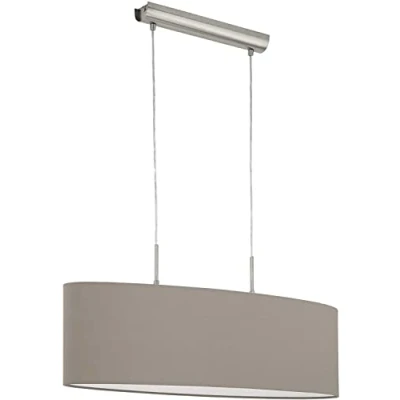 Afbeelding van EGLO Pasteri Hanglamp 2 Lichts Lengte 750mm. Nikkel Mat Taupe