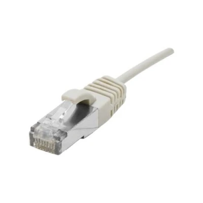 Image de Dexlan Cordon de raccordement RJ 45 (M) pour 10 m 4.8 mm SFTP CAT 6a sans halogène, crochet gris
