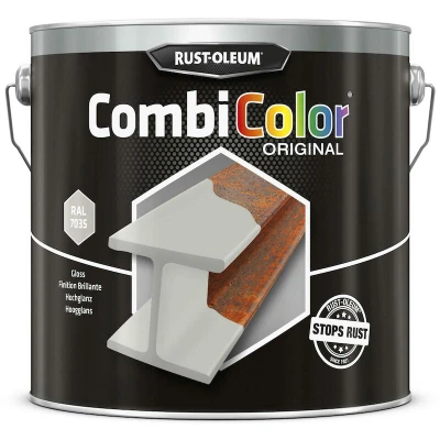 Afbeelding van CombiColor Hoogglans Lichtgrijs RAL 7035 art. nr. 7381 2,5 liter