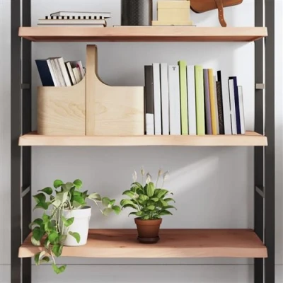 Afbeelding van vidaXL Wandschap 80x40x(2 4) cm onbehandeld massief eikenhout
