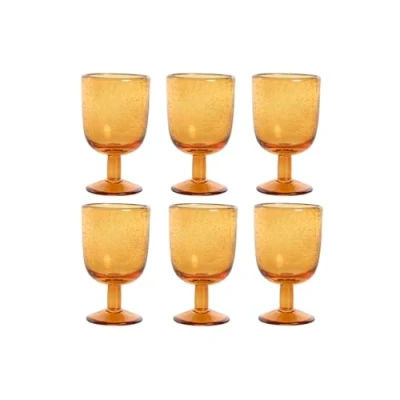 Afbeelding van Set van bekers Home ESPRIT Amber Kristal 300 ml 8 x 14 cm (6 Stuks)