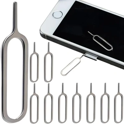Afbeelding van MINGZE 10 x SIM kaart verwijderingsgereedschap, kaartpen, compatibel met iPhone X, 8, 7, 6, iPad, Samsung Note 9, S9, S8, S7/Sony, HTC en andere smartphones