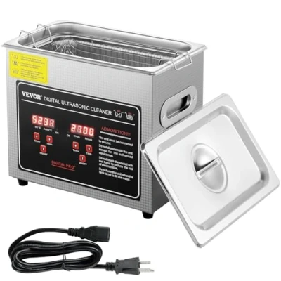 Image de VEVOR Nettoyeur à Ultrasons 3L en Acier Inoxydable Bac Numérique avec Chauffage Temps et Température Réglables Appareil de Nettoyage Ultrasonique pour Bijoux Lunettes Montres Labo Clinique