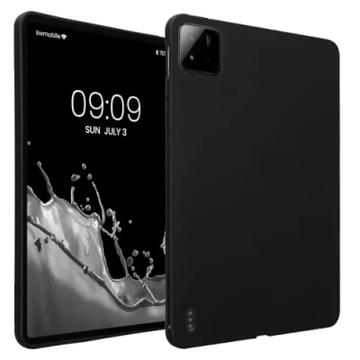 Afbeelding van kwmobile Hoes geschikt voor Xiaomi Pad 7 / Pro Siliconenhoes Tablet in mat zwart cover