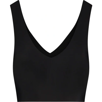 Afbeelding van Bye Bra V Hals bh Top, Yoga Goede Borstondersteuning, Sportbeha, topjes dames, naadloze bh, Zwart, S