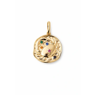 Afbeelding van SINGULARU hanger Zodiac Organic Colours van 18kt verguld zilver te combineren met halsketting sieraden voor dames, goudkleurig