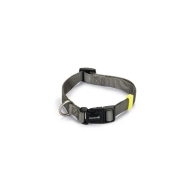 Afbeelding van Beeztees Nylon Halsband Uni Donker Grijs 35 50cmx20mm