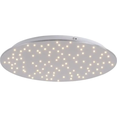 Afbeelding van Paul Neuhaus lucci Design LED Dimbare Plafondlamp met Dimmer 1 lichts Ø 48 cm Staal Slaapkamer,Kinderkamer