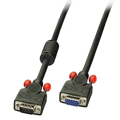 Afbeelding van LINDY 36391 VGA kabel Verlengkabel stekker 15 polig, bus polig 0.50 m Zwart