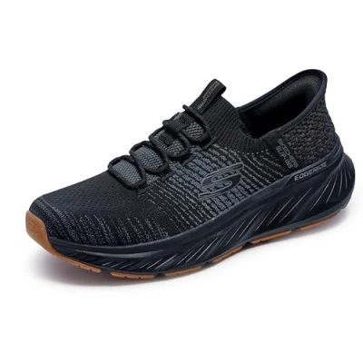 Afbeelding van Skechers Edgeride herensneakers, zwart.