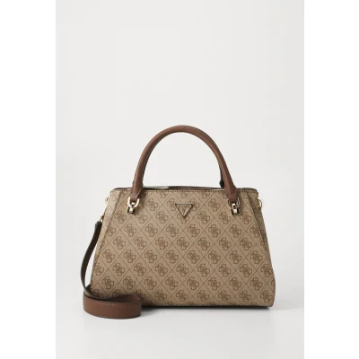 Afbeelding van GUESS Handtas Schoudertas Noelle II Luxury Satchel Latte Logo / Brown Lichtbruin