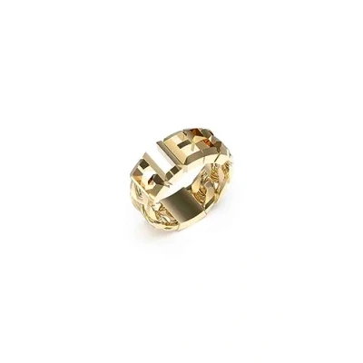 Afbeelding van Guess Vegas Ring goldcoloured, Heren, Maat: 64, Gold coloured