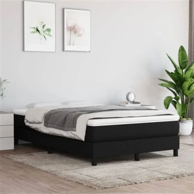 Afbeelding van vidaXL Boxspring met matras stof zwart 120x200 cm