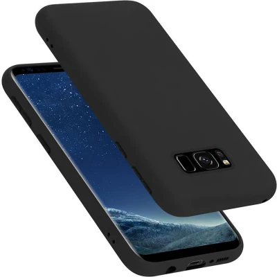 Afbeelding van Cadorabo Hoesje geschikt voor Samsung Galaxy S8 in LIQUID ZWART Beschermhoes gemaakt van flexibel TPU silicone Case Cover