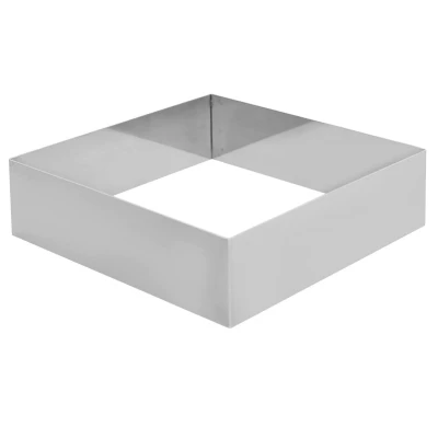 Afbeelding van Taartring RVS Vierkant 18x18x5cm