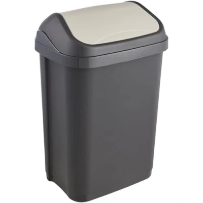 Afbeelding van Swing Bin Swantje Vuilbak 25x19x39 10 L Antracite Keeeper 10306