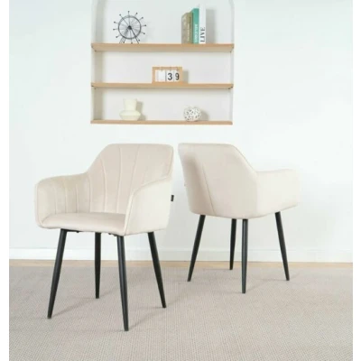 Afbeelding van Lina® Rio Eetkamerstoel Creme Velvet