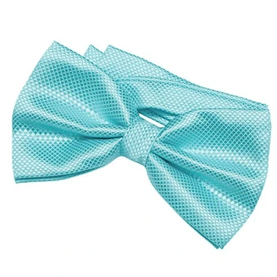 Afbeelding van DonDon Vlinderdas voor heren, 12 x 6 cm, met reeds geknoopte en verstelbare haak, turquoise, één maat, Turkoois