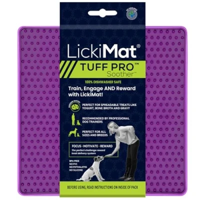 Afbeelding van LickiMat Soother Tuff Pro Hondenbak Likmat Vaatwasserbestendig Paars