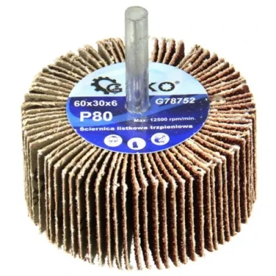 Afbeelding van GEKO Abrasive Flap Wheel P80 60x30mm 6mm Arbor