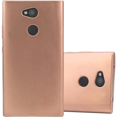 Afbeelding van Cadorabo Hoesje geschikt voor Sony Xperia L2 in METALLIC ROSE GOUD Beschermhoes gemaakt van flexibel TPU silicone Case Cover