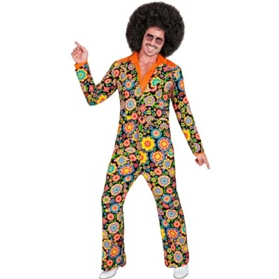 Afbeelding van Widmann Hippie Kostuum So Into The 60s Flower Love 2delig Man Multicolor XL Carnavalskleding Verkleedkleding