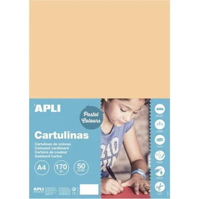 Afbeelding van Apli 16500 Bristol Zalm, A4, 170 g, 50 stuks