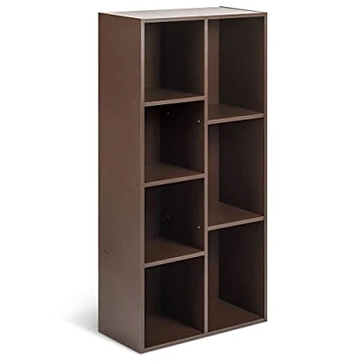 Afbeelding van Amazon Basics 7 Cube Organizer Bookcase, Espresso