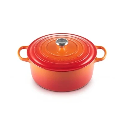 Image de Le Creuset Cocotte Signature en Fonte Émaillée avec Couvercle, Ø 30cm, Ronde, 8.4 L, 7.165 kg, Volcanique, 21177300902430
