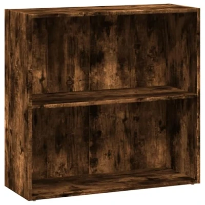 Image de vidaXL Bibliothèque chêne fumé 80x30x77 cm bois d&#039;ingénierie857926