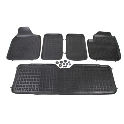 Afbeelding van REZAW PLAST 200103 Vloermatset Rubber voor en achter 5 Zwart