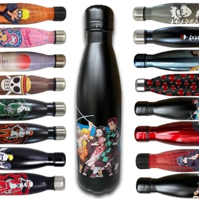 Afbeelding van Dubbele PAROI Demon Slayer Isothermische fles herbruikbare roestvrijstalen drinkfles personages houdt warm en koud 12 uur voor sport, reizen, dagelijks gebruik, 500 ml BPA vrij